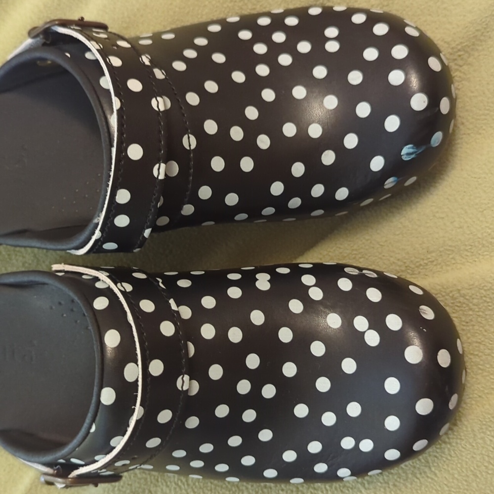 Sanita Kids Slippers with Black and White Dots
